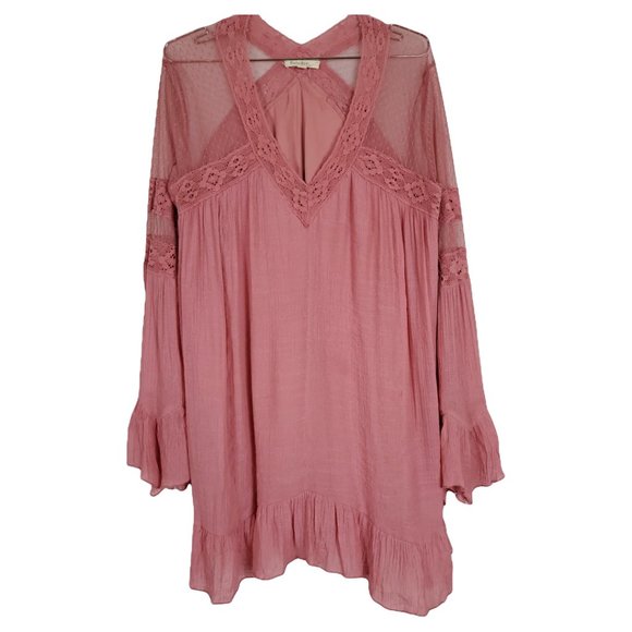 Rebellion Dresses & Skirts - ✨Rebellion again Boho sheer lace bell sleeve dress